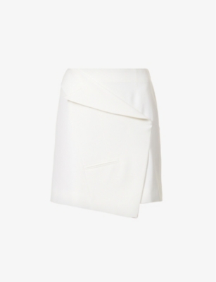 Alexander Mcqueen Wrap Skirt With Lateral Zip Closure In Soft White
