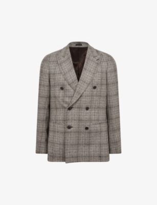 REISS: Alfredo Prince of Wales-check wool blazer
