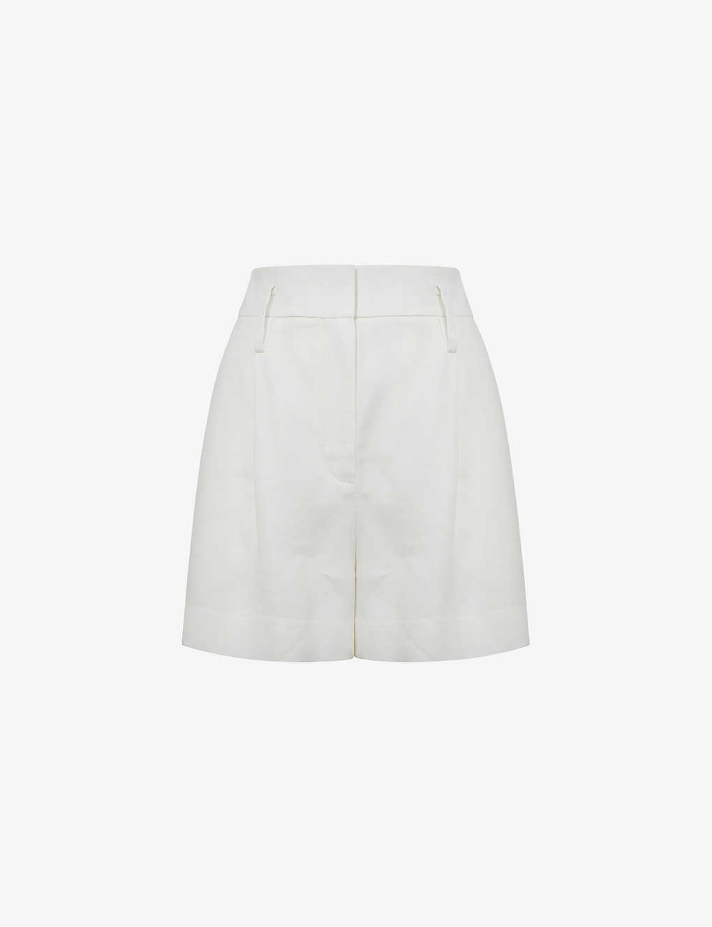 Reiss Womens White Hollie Pleated Woven Shorts