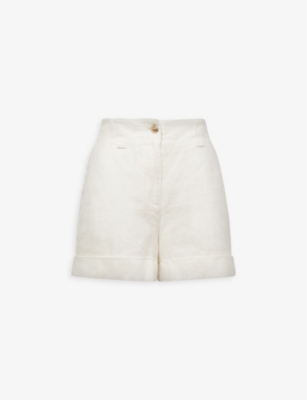 REISS: Demi patch-pocket linen shorts
