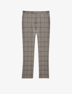 REISS: Alfredo Prince of Wales-check wool trousers