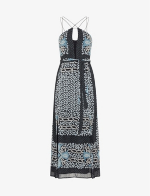 Reiss Aliana Printed Resort Midi Dress In Multi