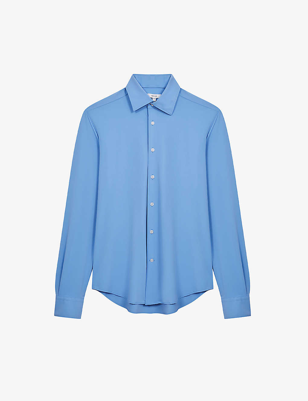Reiss Voyager Slim-fit Stretch-woven Travel Shirt In Blue