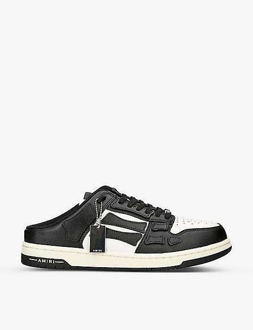 AMIRI: Skel panelled backless leather low-top trainers