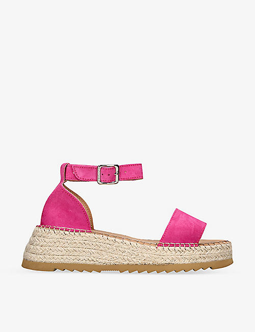 CARVELA COMFORT: Chase rope textured-sole suede espadrille sandals