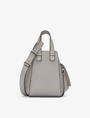 Loewe Pearl Grey Hammock Small Leather Shoulder Bag In Pearl Grey