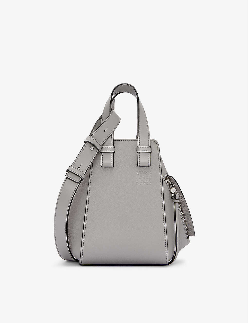 Loewe Pearl Grey Hammock Small Leather Shoulder Bag