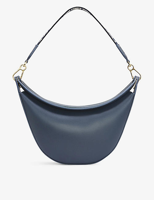 LOEWE: Luna anagram-embossed small leather shoulder bag