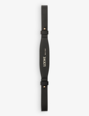 LOEWE: Brand-foiled leather bag strap