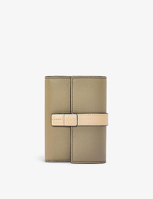 LOEWE: Small Vertical logo-embossed leather wallet