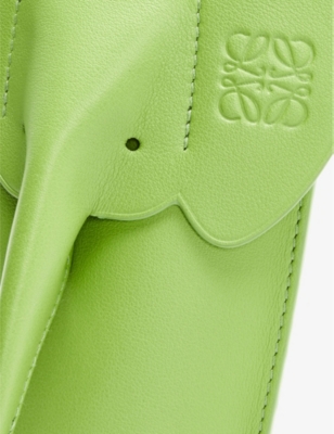 Shop Loewe Women's Green Elephant Leather Cross-body Bag