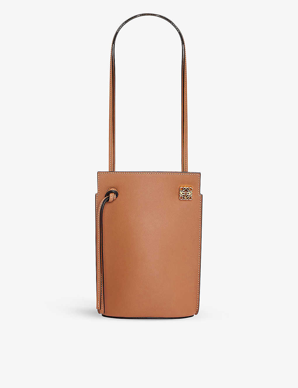 Loewe Womens Tan Dice Leather Shoulder Bag