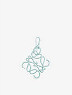 LOEWE: Anagram brass and stainless steel charm