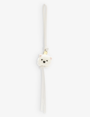 Loewe Soft White Chow Chow Wool And Leather Charm In Soft White