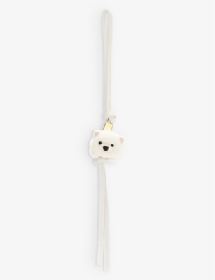 Loewe Soft White Chow Chow Wool And Leather Charm