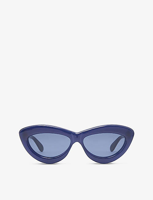 LOEWE: G736270X14 cat-eye logo-embellished acetate sunglasses