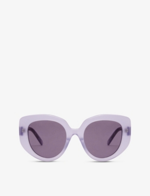 Loewe Oversized Acetate Butterfly Sunglasses In Lilac
