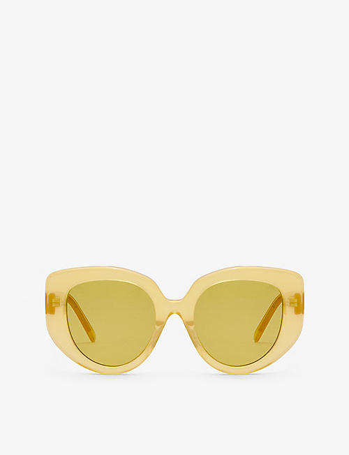 LOEWE: G736270X16 butterfly-frame logo-embellished acetate sunglasses