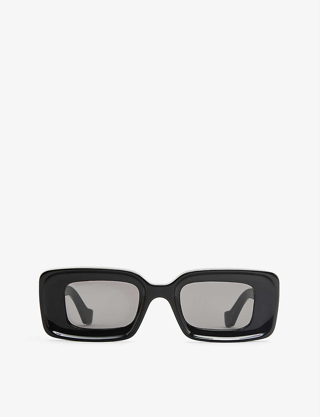 Loewe Womens Black G736270x18 Rectangular Logo-embellished Acetate Sunglasses