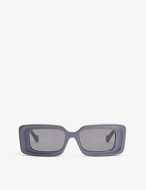 LOEWE: G736270X18 rectangular logo-embellished acetate sunglasses