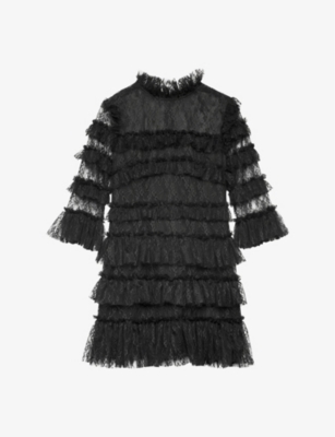 BY MALINA Carmine tiered lace mini dress Selfridges