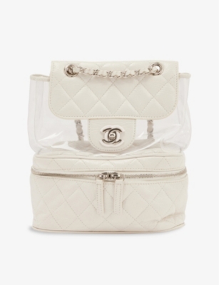 Pre-loved Chanel Backpack In White