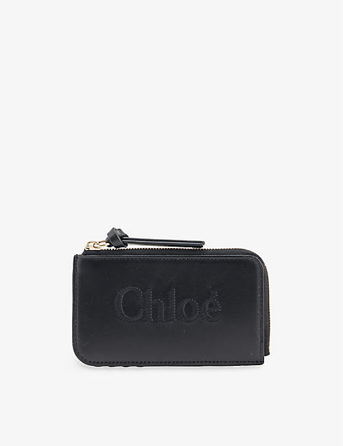CHLOE: Sense zipped leather coin and card holder