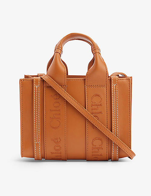 CHLOE: Woody mini leather cross-body bag