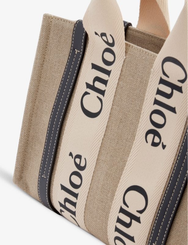 Woody small linen tote bag