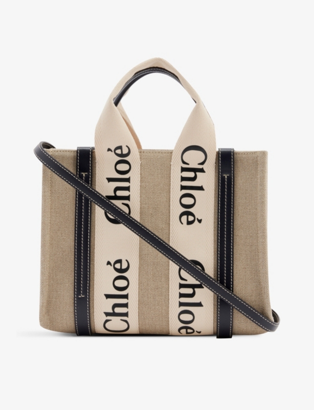 Woody small linen tote bag