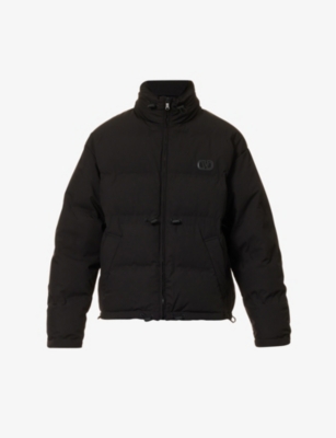 Valentino V Logo Down Jacket In Nero