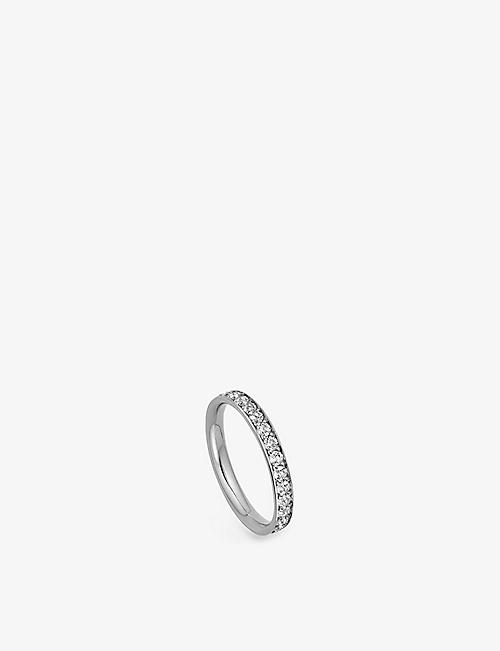 ASTLEY CLARKE: Polaris sterling silver and white sapphire eternity ring