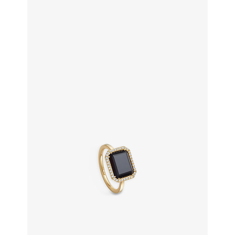 Astley Clarke Womens Yellow Gold Vermeil Ottima 18ct Yellow Gold-plated Vermeil Sterling-silver Onyx