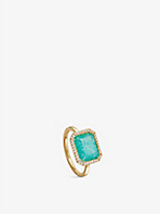 ASTLEY CLARKE: Ottima 18ct yellow gold-plated vermeil sterling-silver amazonite and sapphire ring