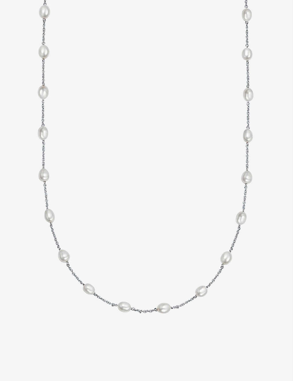 Astley Clarke Womens 925 Sterling Silver Biography Sterling Silver And Pearl Necklace