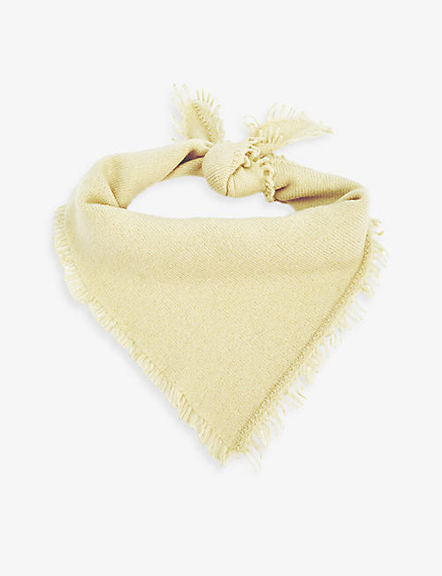 JIL SANDER: Frayed-trim wool scarf