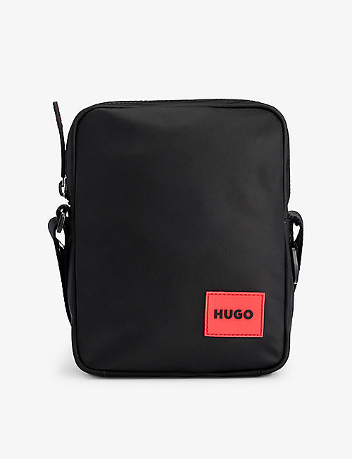 HUGO: Logo-embellished recycled-polyester reporter bag