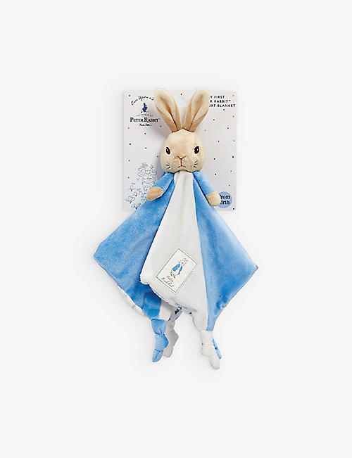 PETER RABBIT: Peter Rabbit embroidered plush comfort blanket 30cm