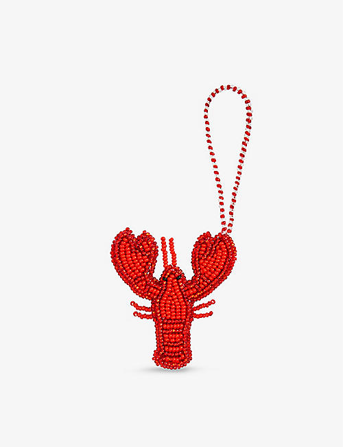 PURA UTZ: Lobster glass bead decoration