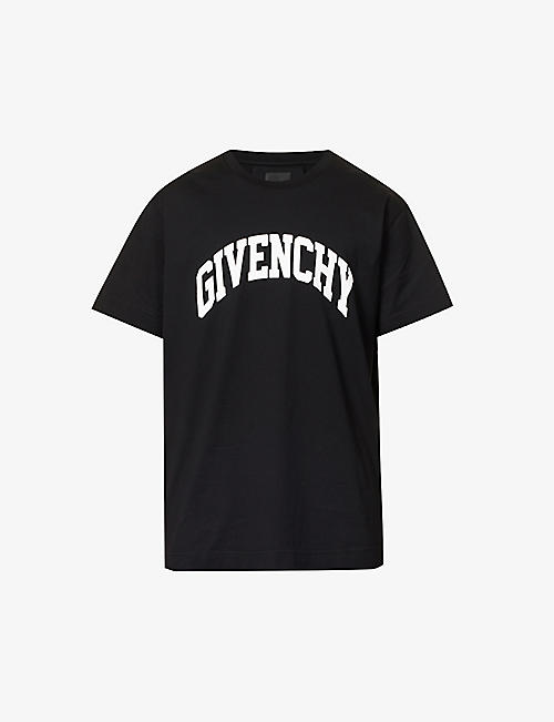 GIVENCHY: College brand-print cotton-jersey T-shirt