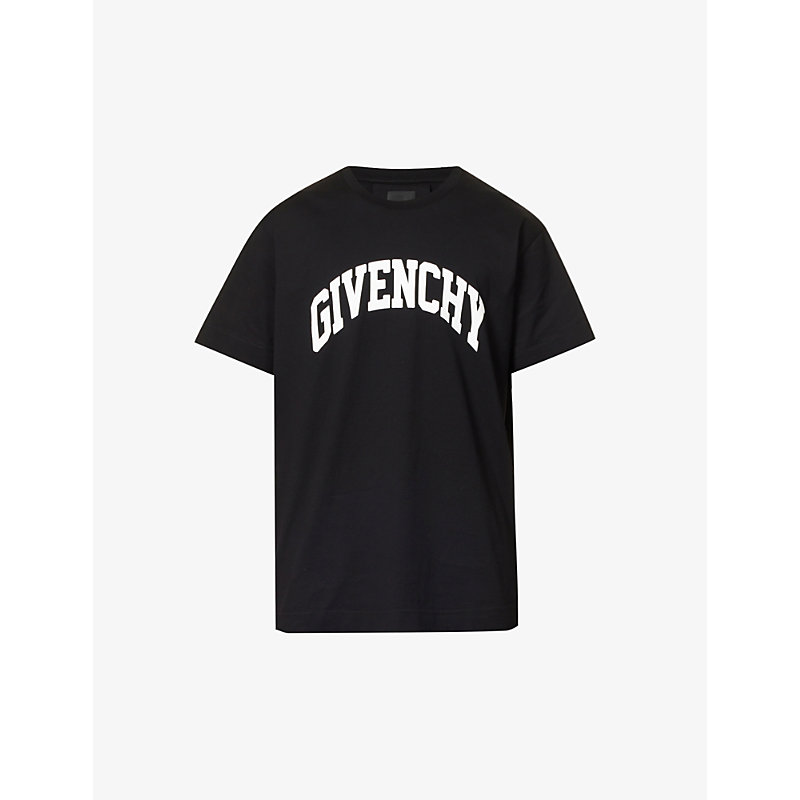 GIVENCHY COLLEGE BRAND-PRINT COTTON-JERSEY T-SHIRT,63542852