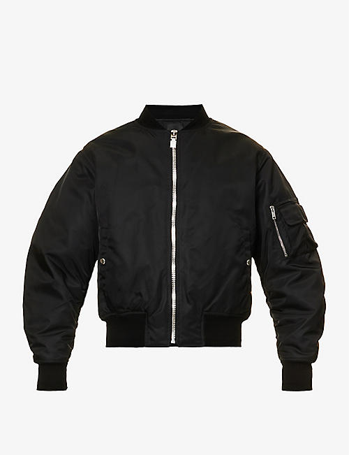 GIVENCHY: Boxy-fit logo-embroidered shell jacket