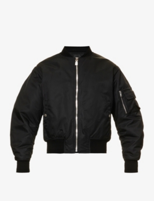 Givenchy Wool Bomber Jacket In 001-black