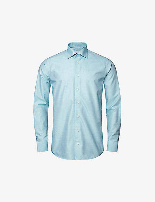 ETON: Business cut-away collar contemporary-fit cotton-twill shirt