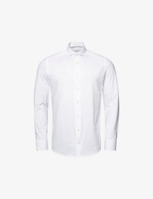 Eton White Slim Fit Four Way Stretch Shirt