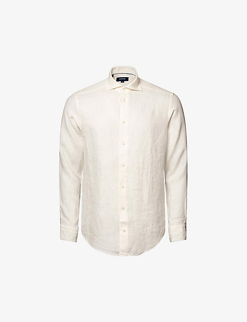 ETON: Slim-fit linen-twill shirt