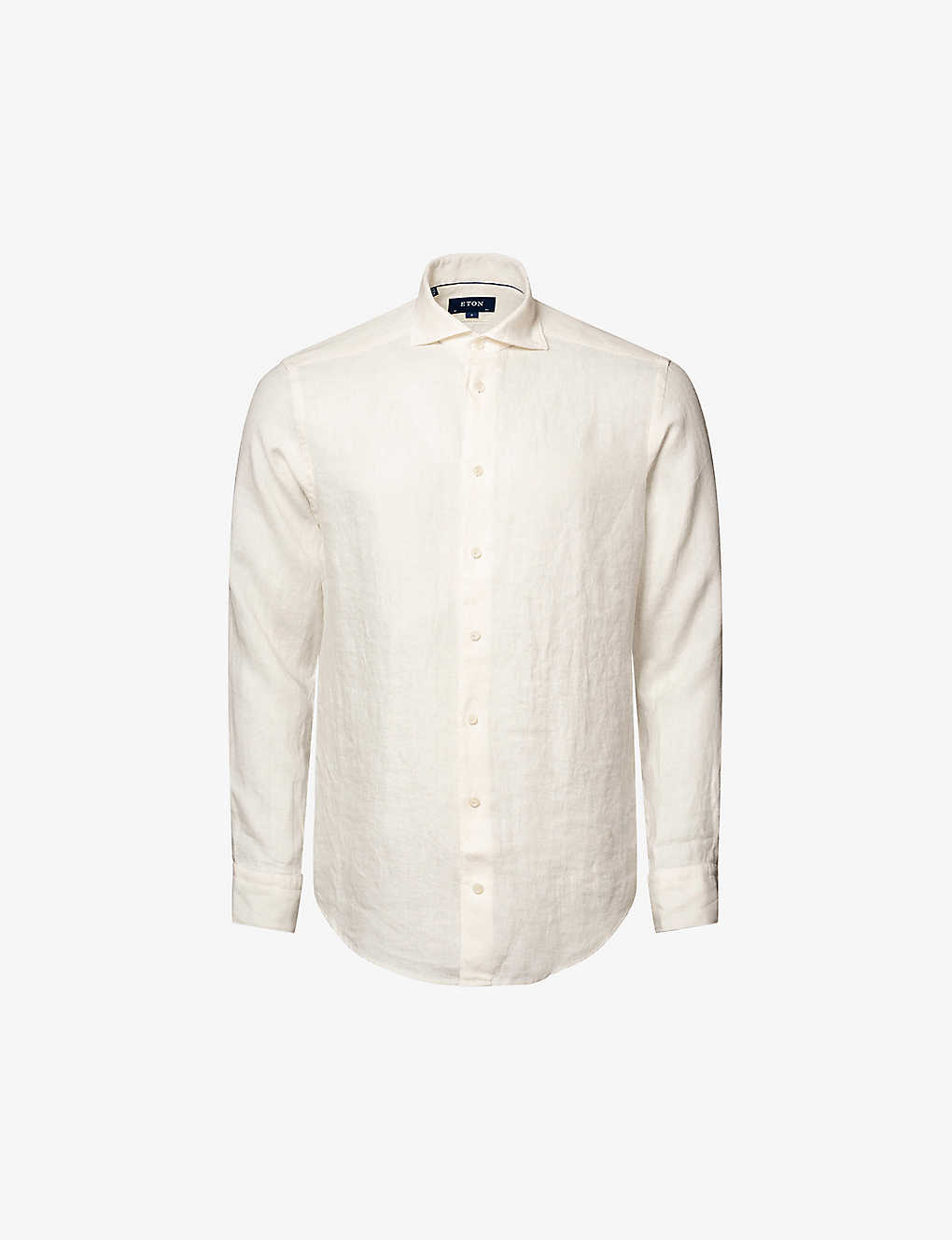 Eton Mens White Slim-fit Linen-twill Shirt