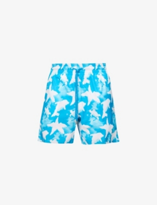 VILEBREQUIN VILEBREQUIN MEN'S BLEU HAWAI MAHINA CLOUDS RECYCLED-POLYESTER SWIM SHORTS,63545907