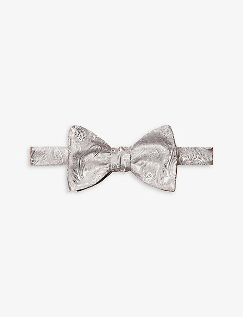 ETON: Paisley-print self-tie bowtie