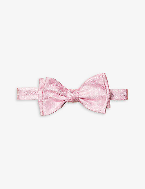ETON: Paisley-print silk bow tie